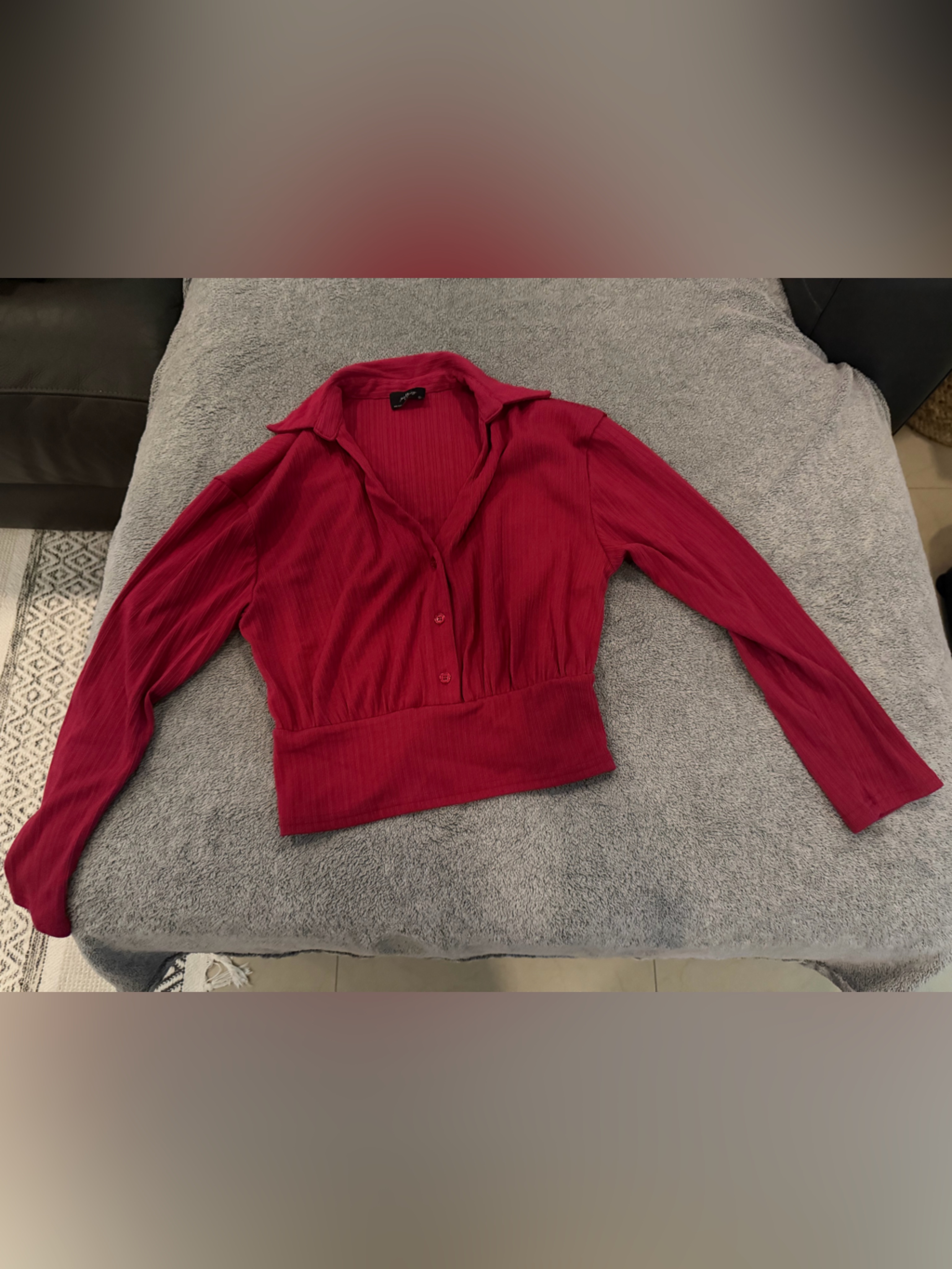 Womenâs ' Ribbed Fuschia Top